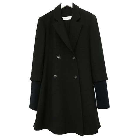 manteau dior noir|Manteau de luxe femme .